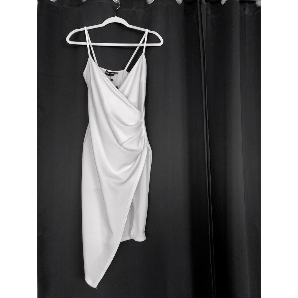 Ruched White Dress